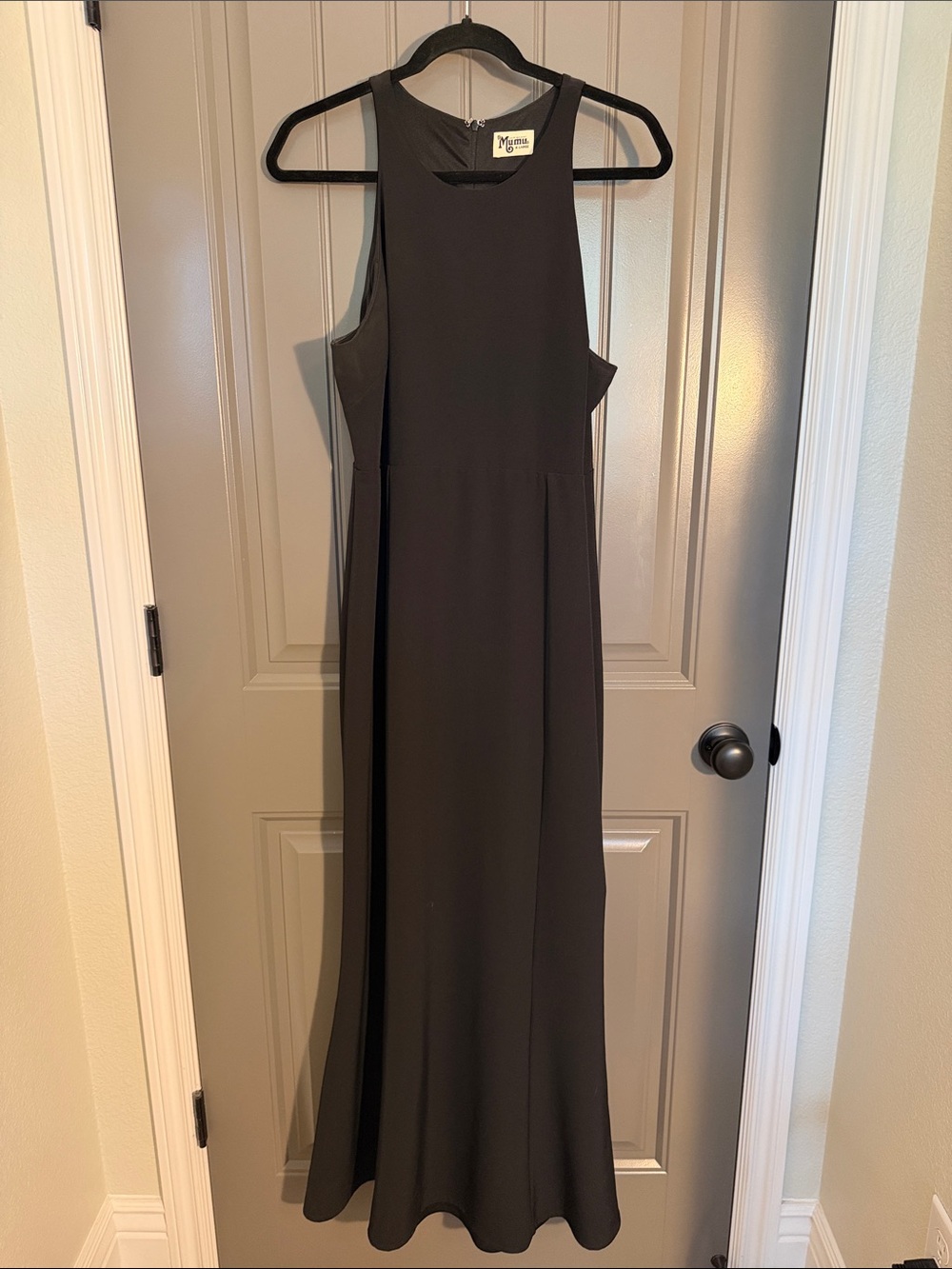 Show Me Your MuMu Black Sleeveless High-Neck Maxi Dress